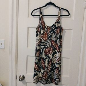 Printed Mini Dress With Low Back